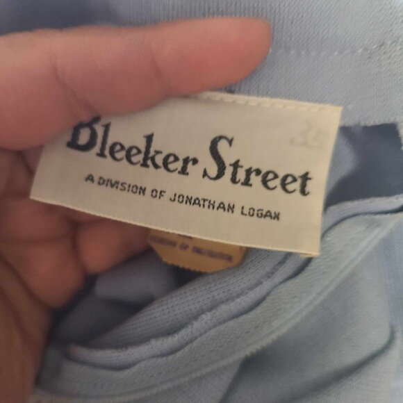 Bleeker Street Sky Blue Cap Sleeves Lace Trim Around The Waist sz 14 Union made - Picture 2 of 11